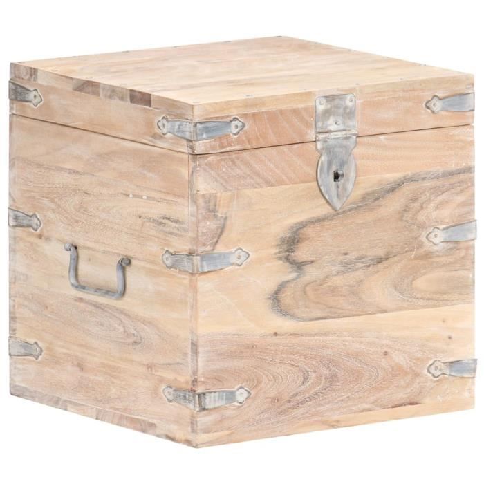 VidaXL Coffre 40x40x40 cm Bois d'acacia solide