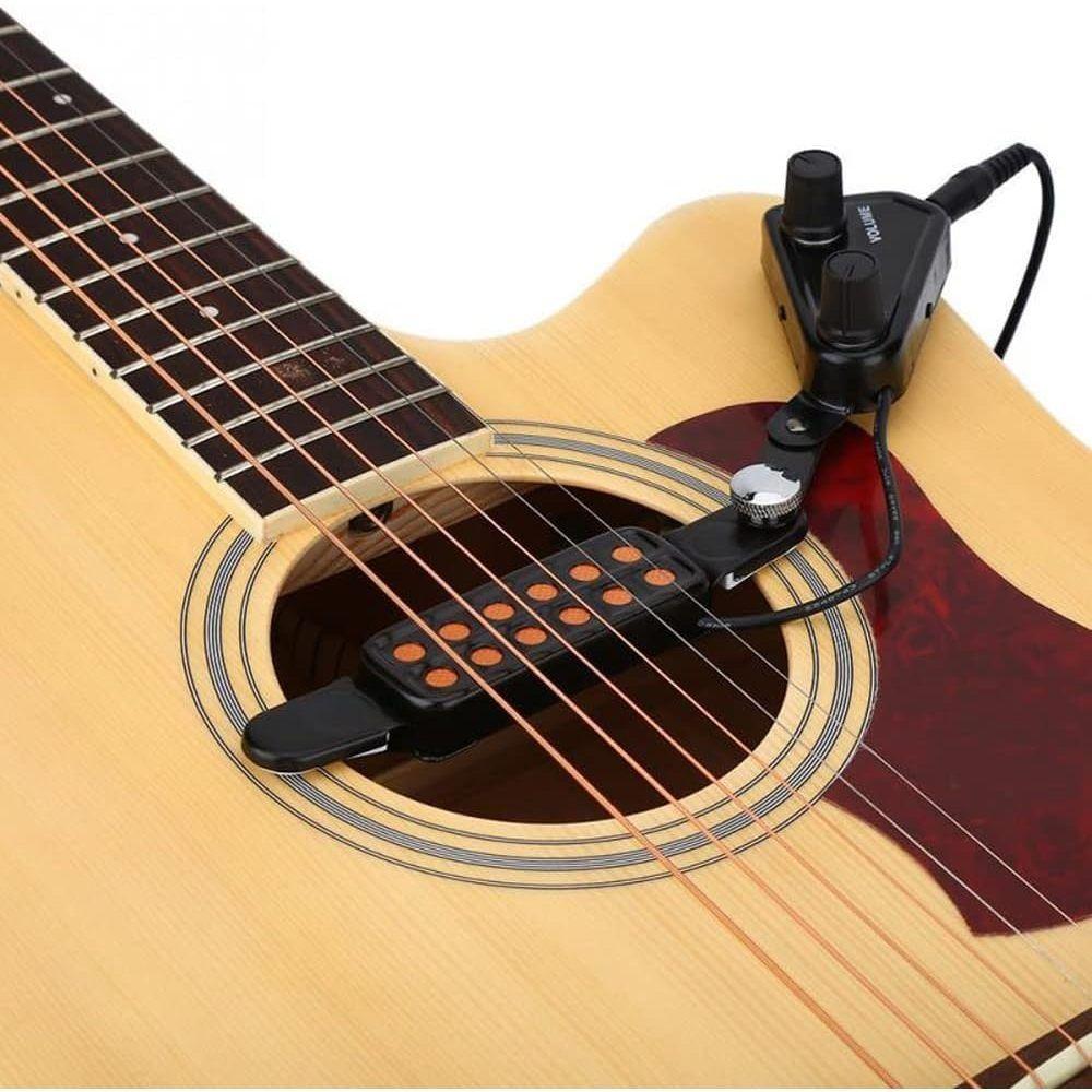 Adjustable Volume Acoustic Guitar Pickup Tone Knobs Soundhole Pickup Guitar Amplifier  Stage Use