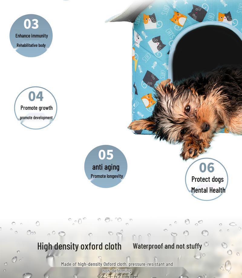All-Weather Foldable Waterproof Pet House for Cats & Dogs