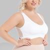 Plus Size Solid Color Breathable Hollow Out Sports Bra - Pullover Wireless Yoga Bra Light Support Thin