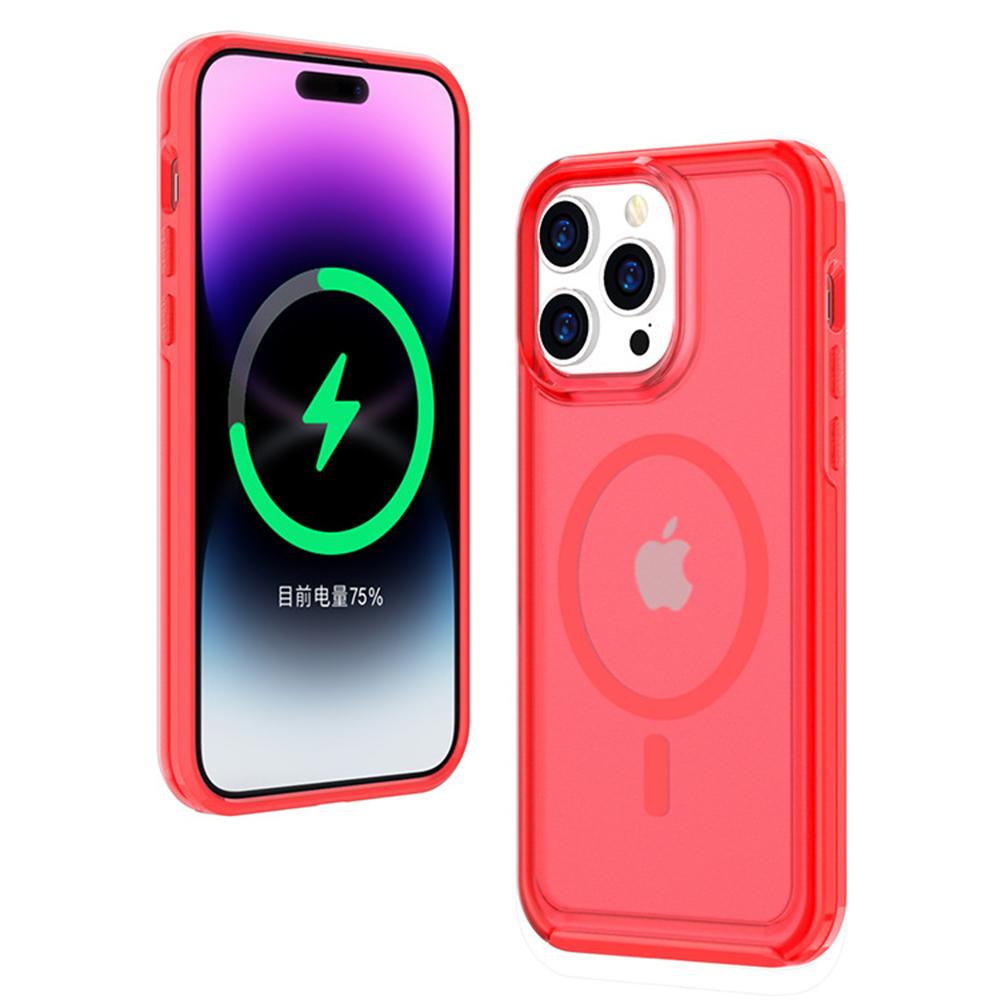 For iPhone 16 Pro Back Cover Skin Touch Frosted Translucent Magnetic Phone Case