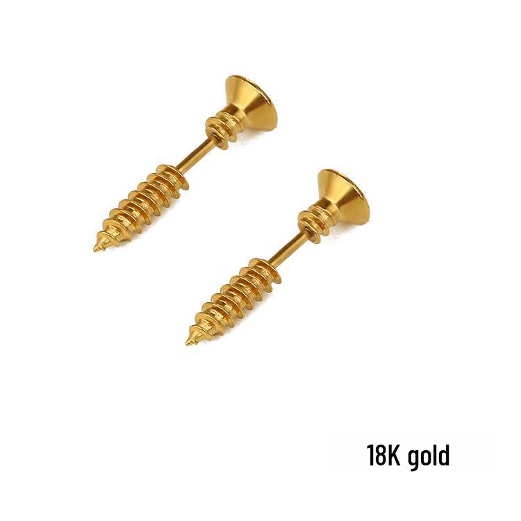 Hochwertige doppelseitige Schraubohrringe - Ausgefallenes Halloween-Accessoire