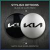 4 Pezzi 58MM Coprimozzi Centrali per Ruote Auto Badge Coprimozzo Cerchione Emblema Styling Per Kia Sauer CUB CEED Cerato Forte K8 K900 Optima Picanto RIO VG Ray EV
