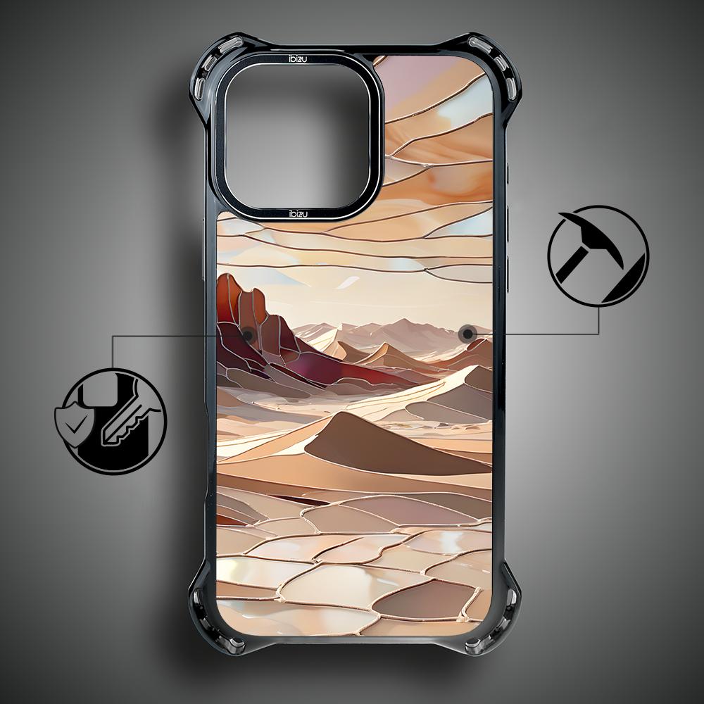 Etui Do Iphone 14 Pro Max Ibizu Dropguard Ultra Z Magsafe, Barwy Szkła, Pustynny Spokój