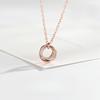 Necklace Girl High-end Korean Version Sansheng III Korean Round Pendant Niche Design Jewelry