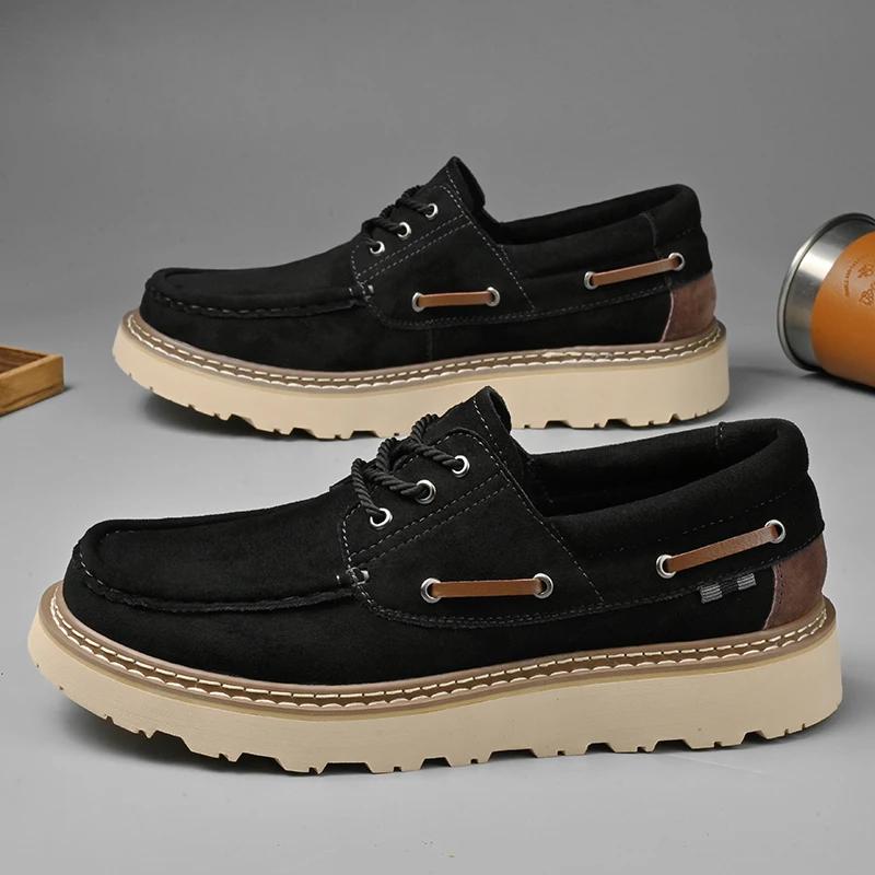 Fashion Handmade Leisure Men Genuine Leather Business Shoes 2025 New Trendy Minimalist Work Shoes Lace Up Formal Casual Business Shoes