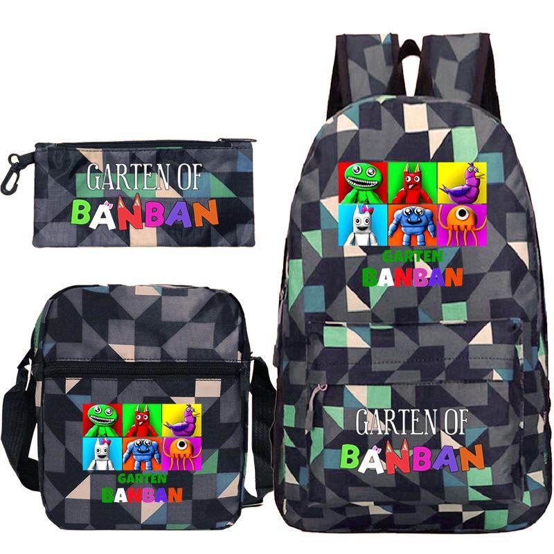 Spotted Garden Primary School Bag Shoulder Bag Pencil Bag Three-piece Set