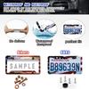 American Flag License Plate Frame Holder - 2 Pack Universal Aluminum Matte Stripe US Flag Gloss Patriotic Car Plate Frame Covers With Free Screws