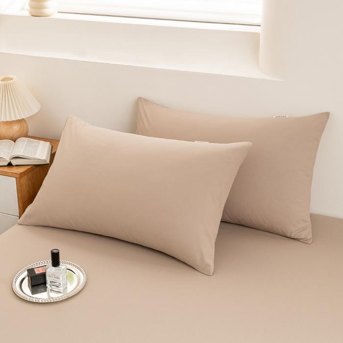 Class A pure cotton washed cotton yarn-dyed series single pillowcase solid color simple no bed sheet 48x74cm pillowcase
