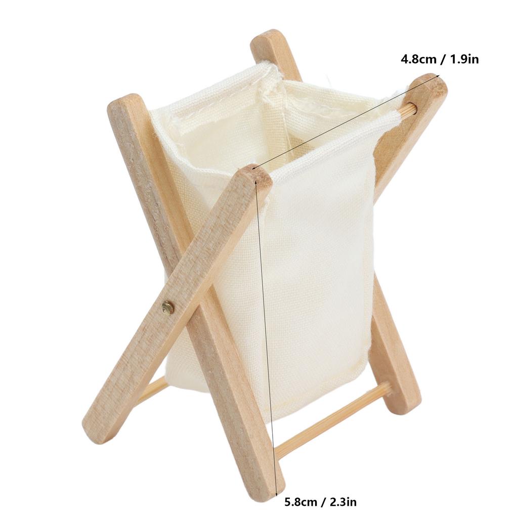 1:12 Doll House  ature Laundry Basket Folding Clothes Basket Doll House Accessory