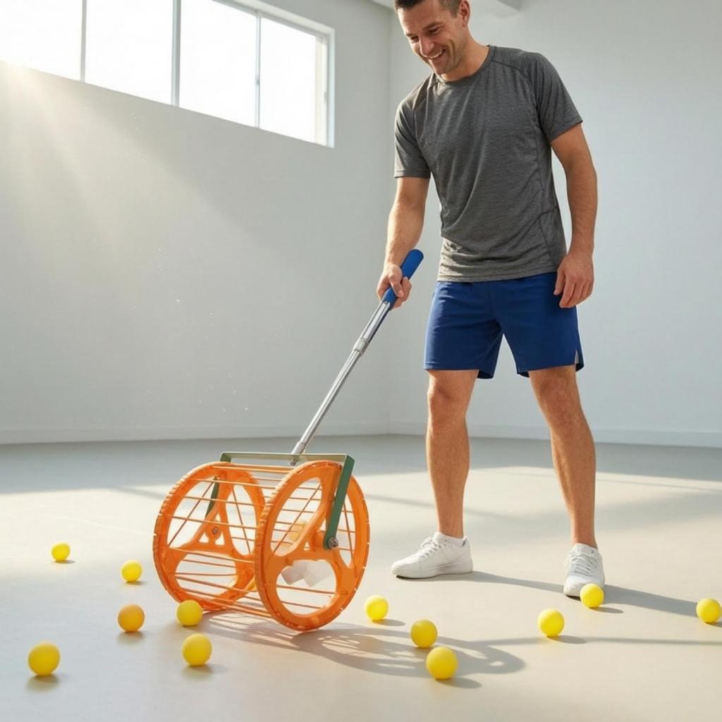 Table Tennis Ball Picker with Telescopic Handle Adjustable-Angle for Training