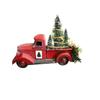 Ozdoba Świąteczna Czerwona Ciężarówka Dekoracja Świąteczna Rzemiosło z Żywicy Farma Choinek Czerwona Ciężarówka Dekoracja Świąteczna