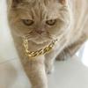 Cool Gold Chain Collar for Dog Cats Fashion Necklace Pet Jewelry For Outdoor Activity Formal Occasion Costume Props