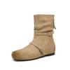 Platform short boots New autumn and winter Maillard boots Soft sole retro slim Martin boots