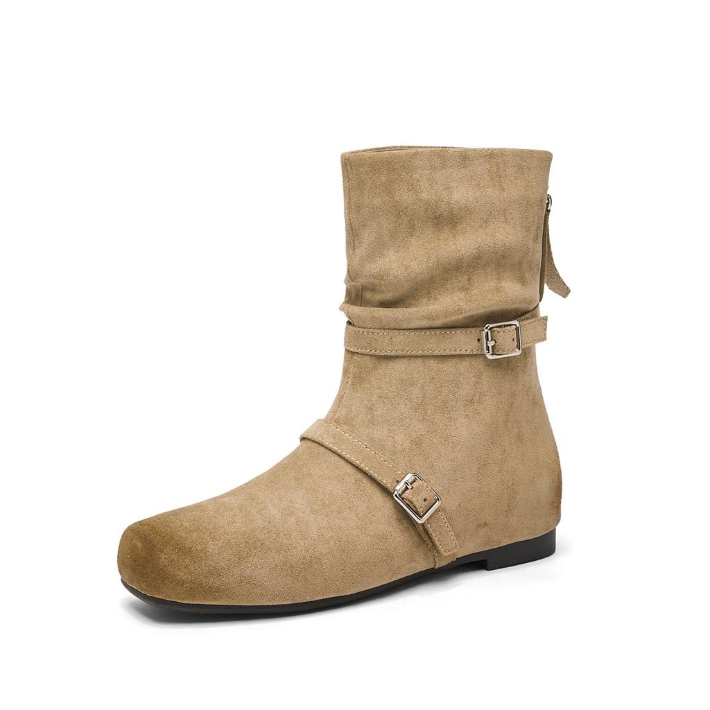 Platform short boots New autumn and winter Maillard boots Soft sole retro slim Martin boots