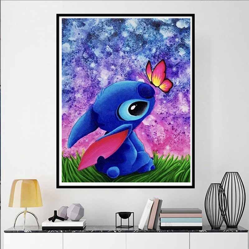 Disney Diamant Malerei Stich, verträumte Aquarell Illustration Wanddekoration Stickerei, Vollbohrer Kreuzstich DIY Geschenk Heimdekoration