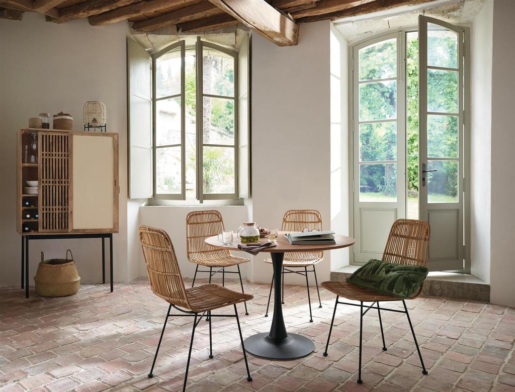 ROUND TABLE METAL WOOD LOFT INDUSTRIAL Elias