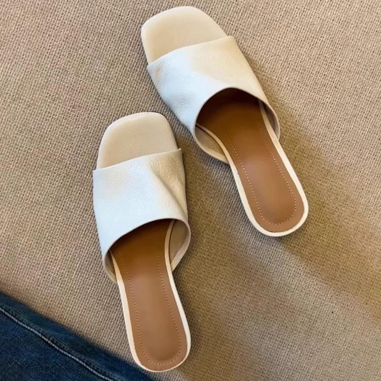 Summer soft white sandals thick high heels with holiday style outside wear new drag women's shoes