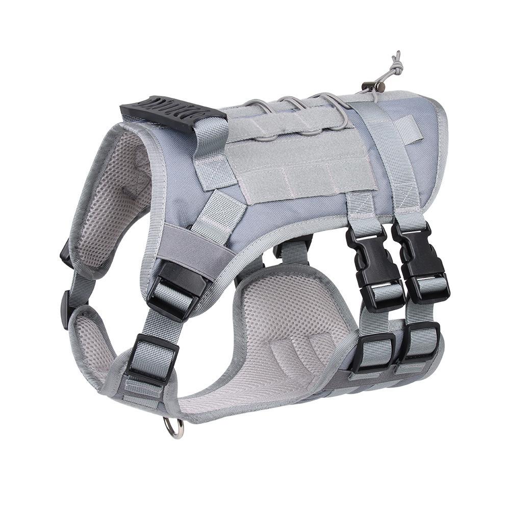 Wear-resistant Tactical Chest Strap Outdoor Waterproof Explosion-proof Punching Traction Rope Medium Large Working Dogs Training Vest with Handle
