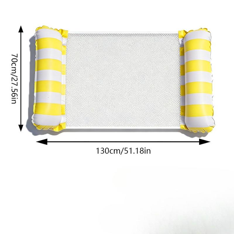 Inflatable adult water hammock chair - Foldable striped inflatable swimming ring, swimming gadget жёлтый