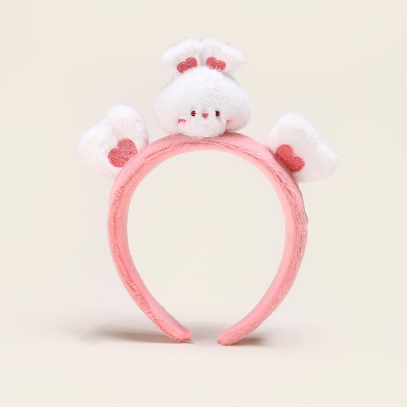 Theme Animal Panda Little Rabbit Bear Hairband With Plush Love Design Embroidery