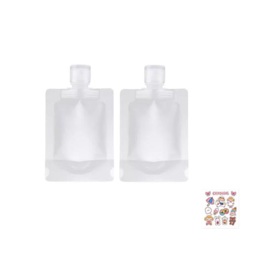 

2 шт. дорожный набор для розлива в бутылки, упаковочные пакеты, прозрачные, герметичные, без запаха, одноразовые шампуни 50ML