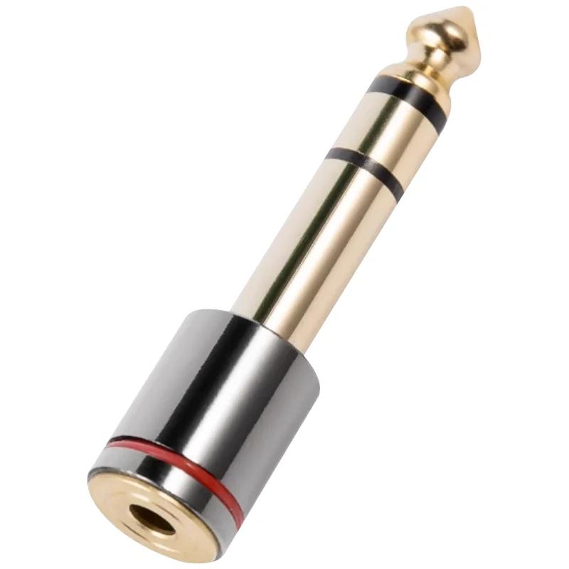 3 Pole 6.35mm to 3.5mm Jack Adapter Headphone Amplifier Audio Adapter Microphone Connector