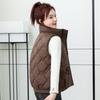 Fashionable and Warm Women's Winter Down Jacket with Stand Collar and Loose Vest