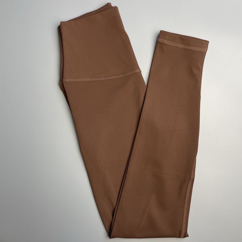 Pure Color High Waist Fashion Ankle-Length Pants Peach Hip Yoga