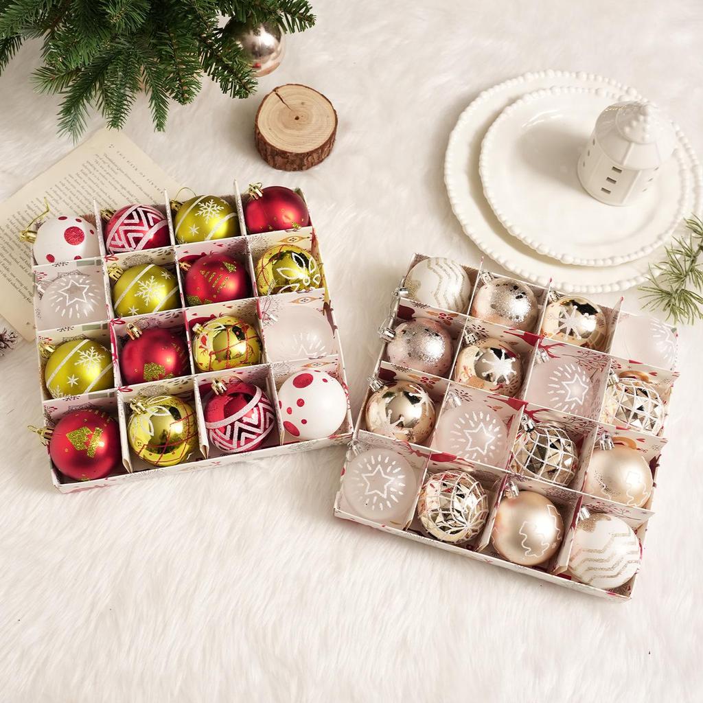 6cm Christmas Ball Pendant Set: Boxed Tree Ornaments for Festive Atmosphere