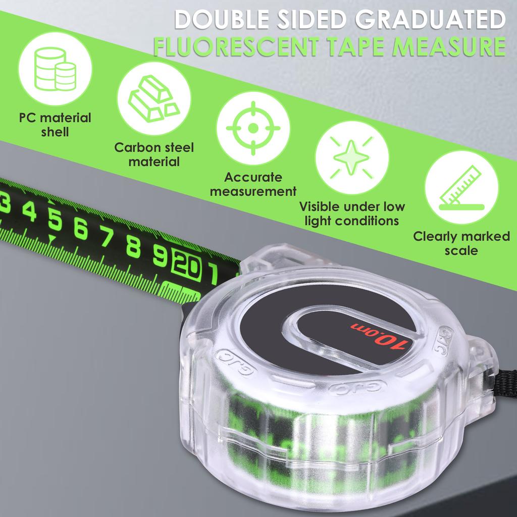 5/7.5/10M Metric Measuring Tape Self Locking Steel Tape Measure Retractable High Precision Wear-resistant Ruler Measuring Tools