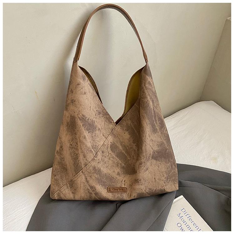 Casual suede large-capacity bag women's new autumn commuting simple and fashionable shoulder bag tote bag