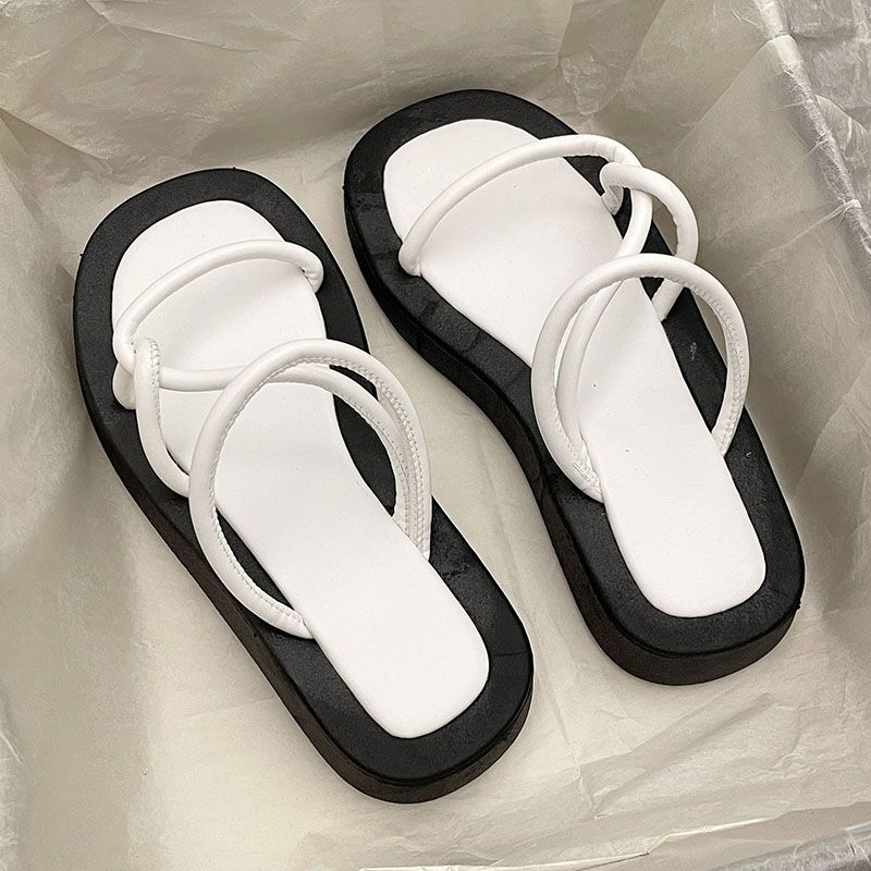 Hochmodische Römersandalen Sommer Damenmode 2025 neu zehenfrei Internet-Berühmtheit super angesagte Plateausandalen