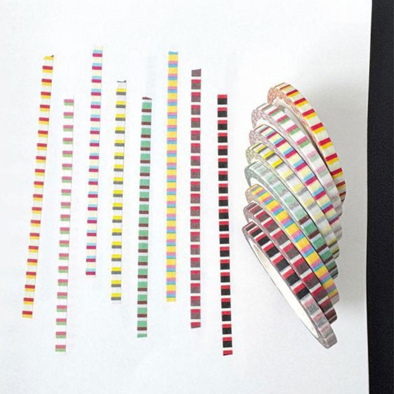 8 Rollen 3mmX5m Dekoband Set Punktgestreiftes Muster Bastelband für Scrapbooking Journal Planer Bastelprojekt Verpackung