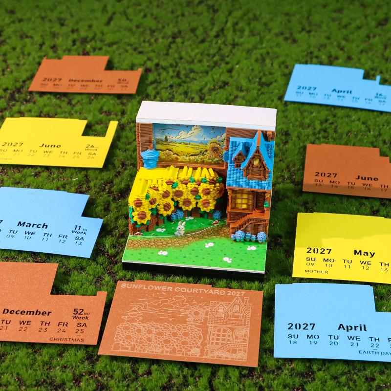 3D Tear-away LED Desk Calendar 2027 Stay Organized with Innovative Design