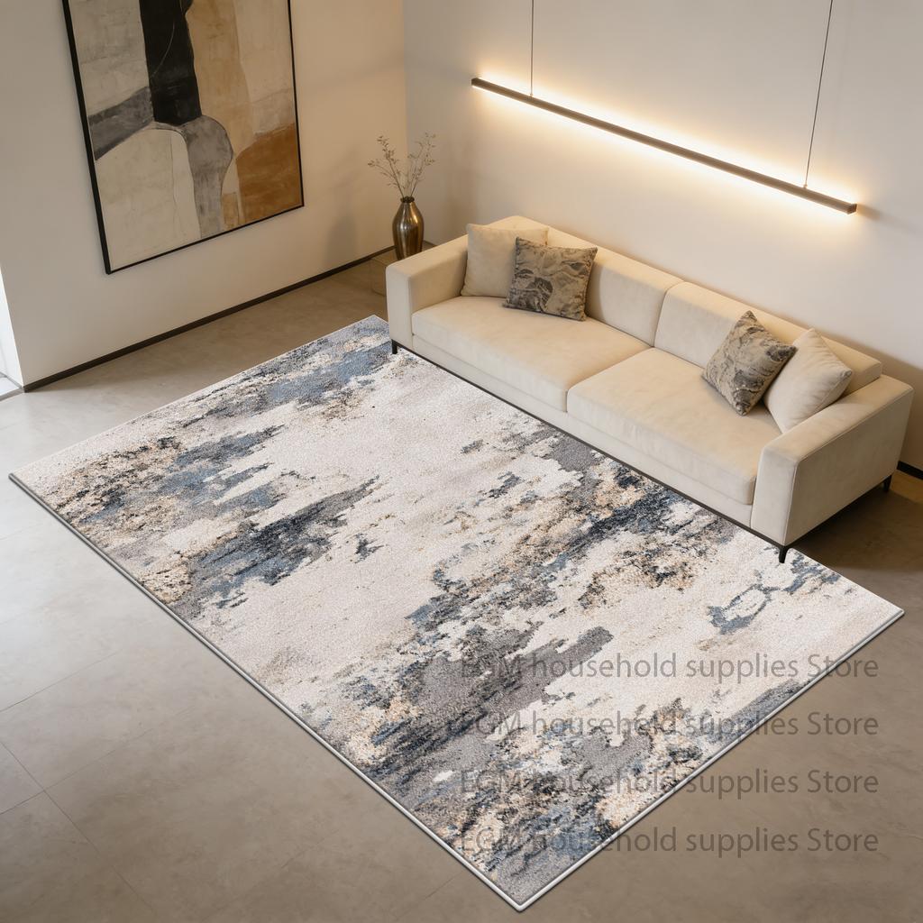 Ink Wash Abstract Style Carpet Light Luxury Living Room Decoration Bedroom Rug Washable Office Customizable Mat Easy To Clean