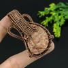 Limestone In Garnet Handmade Copper Wire Wrap Jewelry Pendant 2.5 W3c17