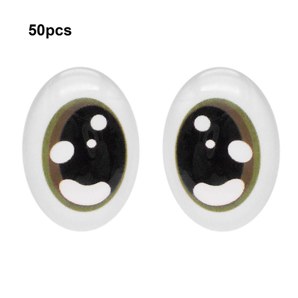 50pcs High Transparency Doll Eyes Accessories Crystal Simulation Glass Eye Patches
