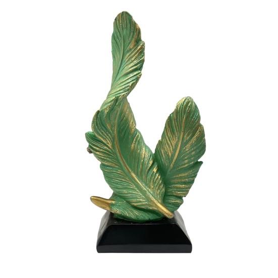 Feather Ornament Decorative Table Decoration with Fine Carving Decorative Feather Sculpture for Home Living