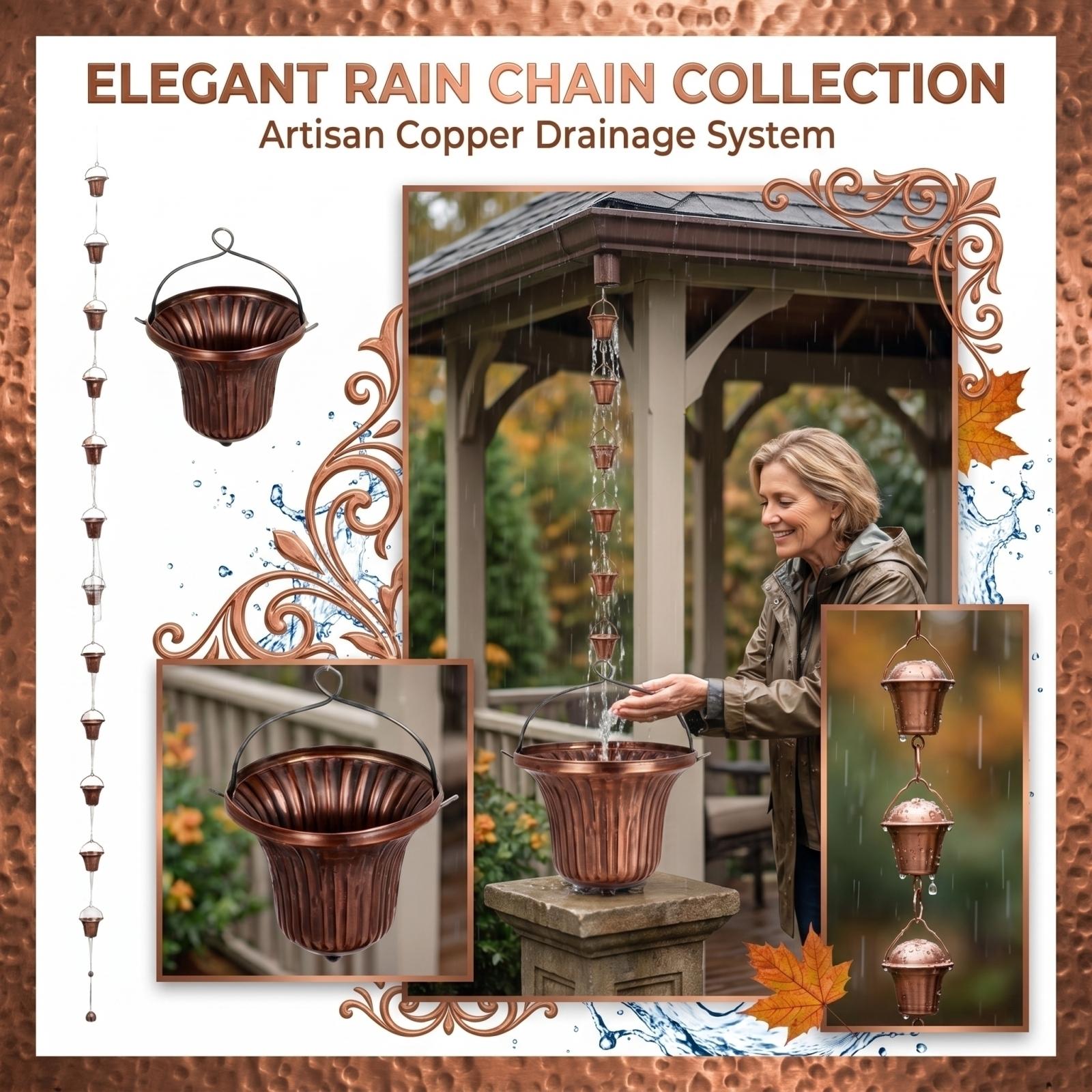 

Rain Chain Eaves Drainage Chain Rainwater Chain one size