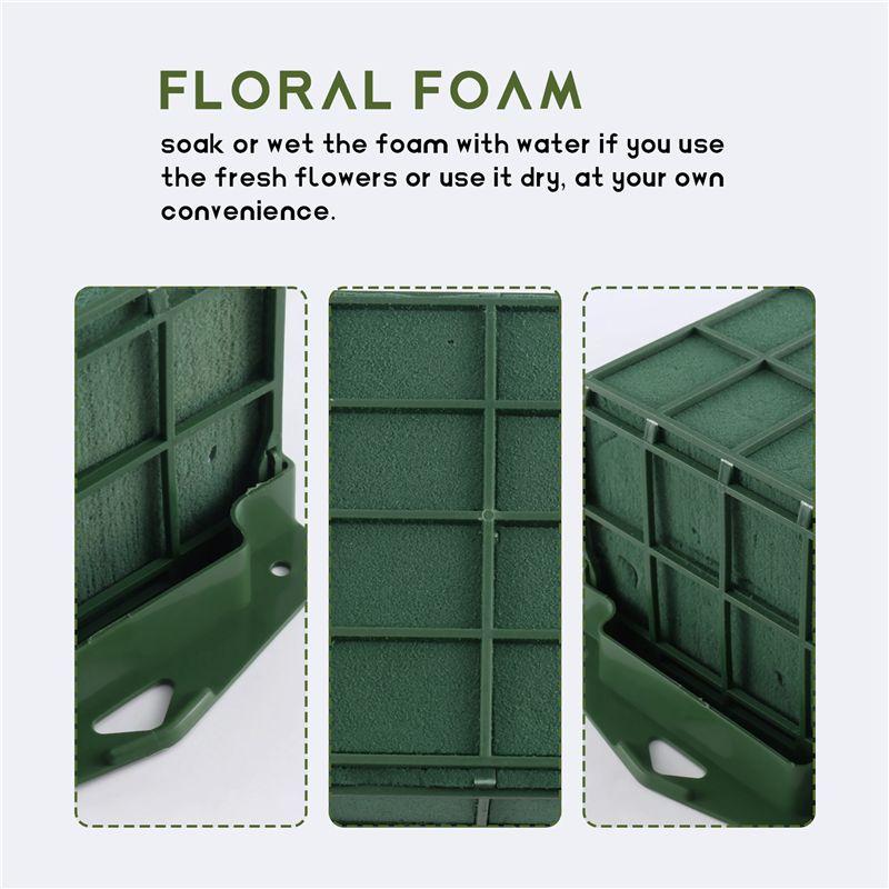 A84E-2 Pack Floral Foam Cage For Flower Arrangements Dry And Wet Floral Foam For Fresh Artificial Flowers Florist Foam