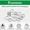 100-Piece M6 Washers Set: 50 Flat Washers & 50 Spring Lock Washers