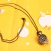 .fashion Lotus Round Pocket watch  Quartz Clock stainless steel case  Pendant Necklace Chain  for Women Men Pocket Watch gift