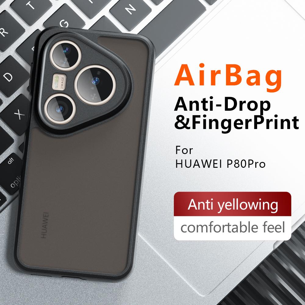 for HUAWEI Pura 80 Pro + Shockproof Matte Phone Case Acrylic Bumper Soft Cover for HUAWEI Pura 80 Ultra Clear Shell Funda