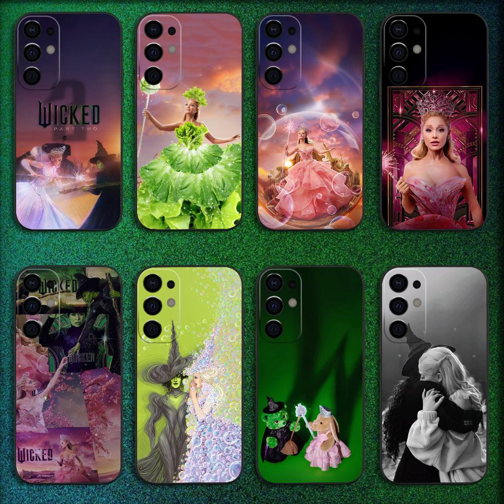 Custodia per Telefono Wicked di A-Ariana G-Grande Per Samsung S25,S24,S21,S22,S23,S30,Ultra,S20,Plus,Fe,Lite,Note,10,9,5G Copertura Nera