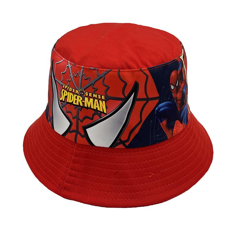 Spider Man Cartoon Printed Kids Fisherman Hat With Sun Protection For Outdoor Play