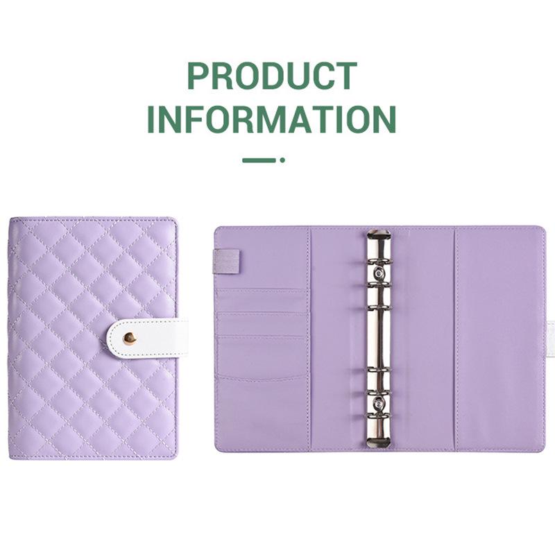 A6 Macaron Handy Notizbuch: PU-Leder Umschlagmappe & Bargeld-Organizer