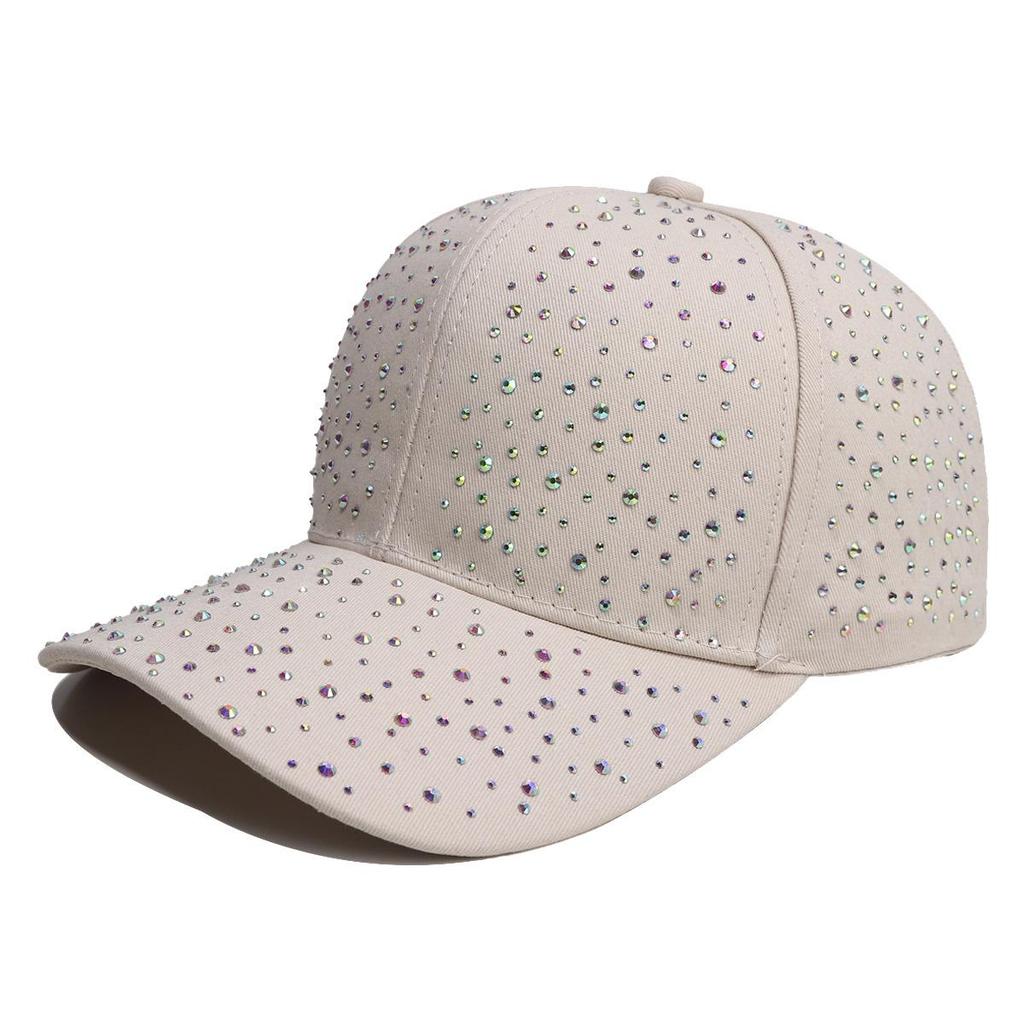 Women's Summer Rhinestone Baseball Cap - Stylish, Face-Slimming Hat