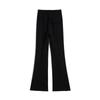 Black split-ended flared pants women's spring and summer high-waisted slim-fitting horseshoe pants casual pants children