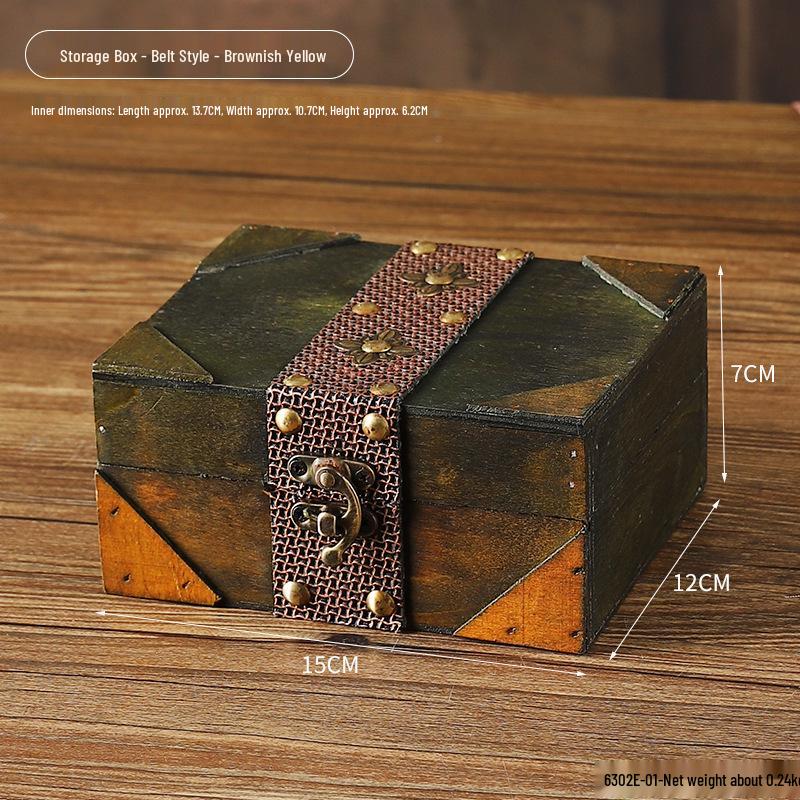 Vintage Lockable Prop Box: Film & TV Set, Escape Room Evidence, Wooden Storage
